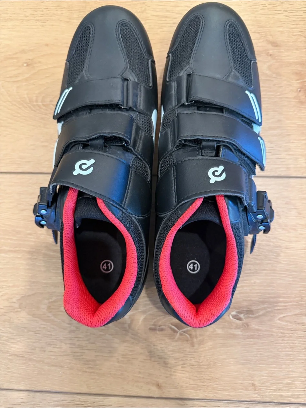 Peloton Cycling Shoes Black Red Size 41 New Never Worn